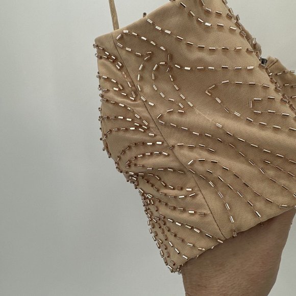 OH POLLY Beaded Crop Tank Bustier Top Size 0 - Picture 10 of 12